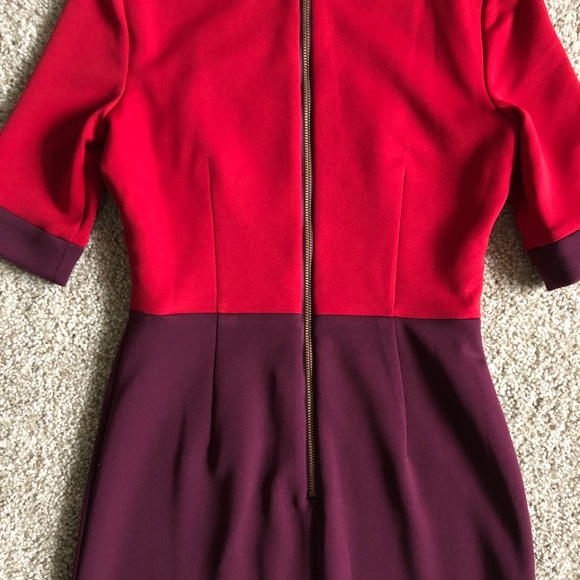 Maggy London Dress “Colorblock Scuba Midi Dress” - Picture 7 of 8